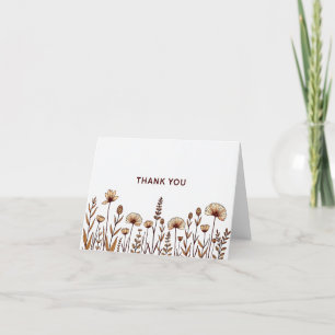 Elegantes Boho Wildblumen Danke schön