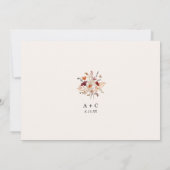 Elegantes Boho Wildblumen Fall Brautparty Einladung (Rückseite)