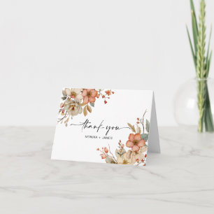 Elegantes Boho-Wildblumen-Wasserfarben-Blumenarran Karte