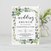 Elegantes bohologisches Grün Einladung (Stehend Vorderseite)