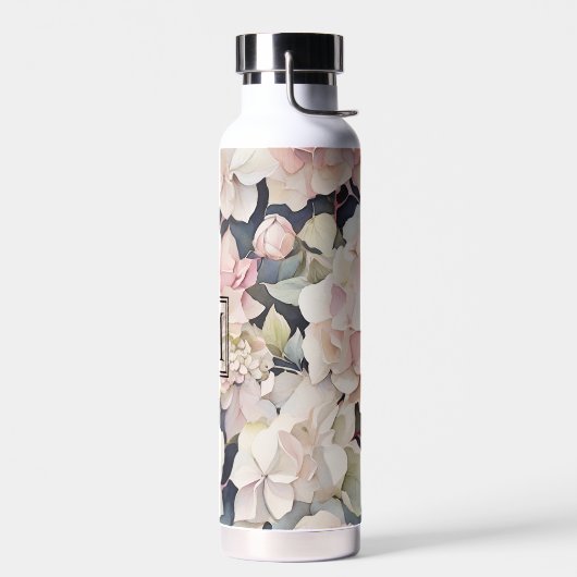 Elegantes bohrosa Hydrangeas in Aquarellfarben Trinkflasche (Links)