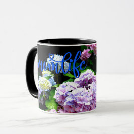 Elegantes bohrosa lila blaues Blumen Best Mama Eve Tasse