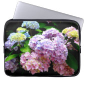 Elegantes bohrosa lila-blaues Blumengestein Hydran Laptopschutzhülle (Vorderseite)