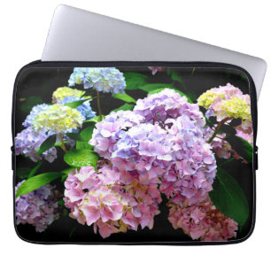 Elegantes bohrosa lila-blaues Blumengestein Hydran Laptopschutzhülle