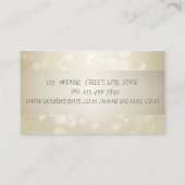 Elegantes Bokeg,Gold-Glitzer-Headphone Visitenkarte (Rückseite)