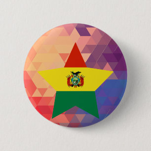 Elegantes Bolivien-Flaggenherz Button