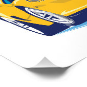 Elegantes BON VOYAGE MANHATTAN Design Poster (Ecke)