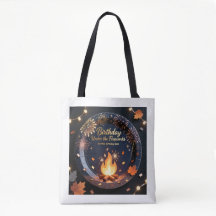 Elegantes Bonfire Night Geburtstags-Totentasche