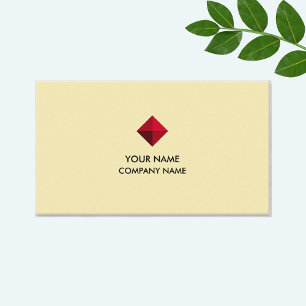 Elegantes bordeauxfarbenes Diamant-Logo auf golden Visitenkarte