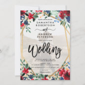 Elegantes bordeauxfarbenes Foto Einladung (Vorderseite)