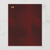 Elegantes Bordeauxgold Einladung zur Hochzeit (Rückseite)