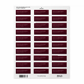 Elegantes bordeauxrotes Typografisches Design (Vorne)