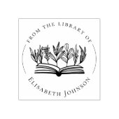 Elegantes Botanicals Buch Custom from Library Gummistempel (Prägung)