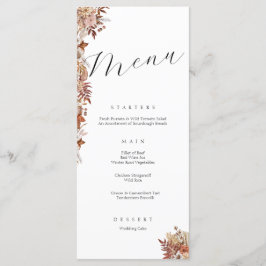 Elegantes Botanicals Herbstmenü Menükarte