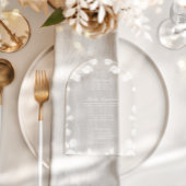 Elegantes Botanisches Akryllisches Hochzeitsempfan Acryleinladungen