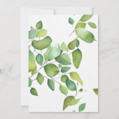 Elegantes botanisches Aquarell Einladung (Rückseite)