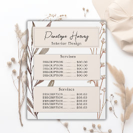 Elegantes botanisches Aquarell Modernes Rosa Blau Fotoplatte