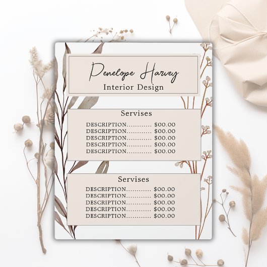 Elegantes botanisches Aquarell Modernes Rosa Blau Fotoplatte