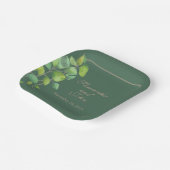 Elegantes botanisches Aquarell Pappteller (Gewinkelt)