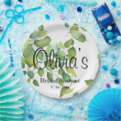 Elegantes botanisches Aquarell Pappteller (Party)