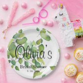 Elegantes botanisches Aquarell Pappteller (Party)