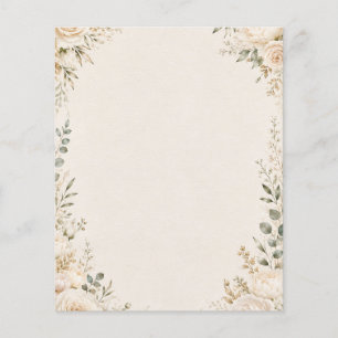 Elegantes Botanisches auf Vintage-Handmade-Papier Flyer