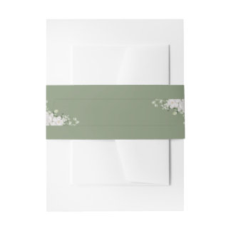 Elegantes botanisches Band | Salbeigrüne Bauchbind