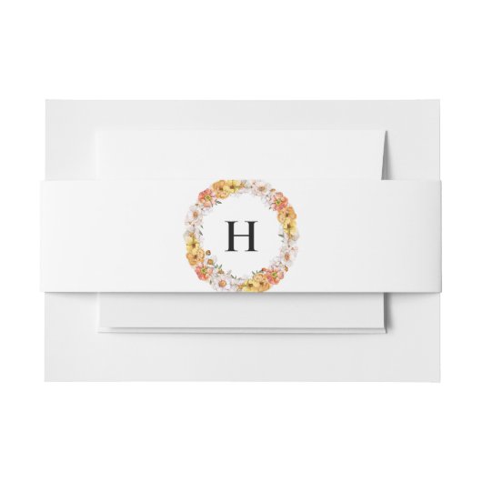 Elegantes botanisches Bauchband Einladungsbanderole (Vorderseite Beispiel)