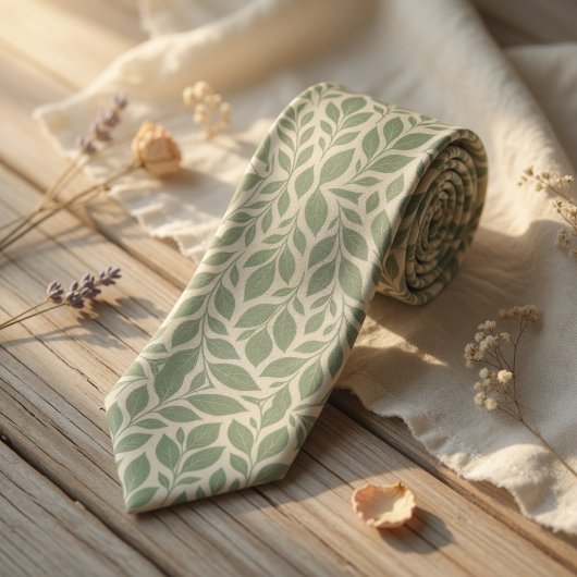 Elegantes botanisches Blatt Krawatte