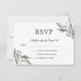 Elegantes botanisches Blätter Foliage Gold Foil We RSVP Karte