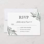 Elegantes botanisches Blätter Foliage Gold Foil We RSVP Karte (Vorderseite)