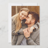 Elegantes Botanisches Blätter Foto Save The Date (Rückseite)