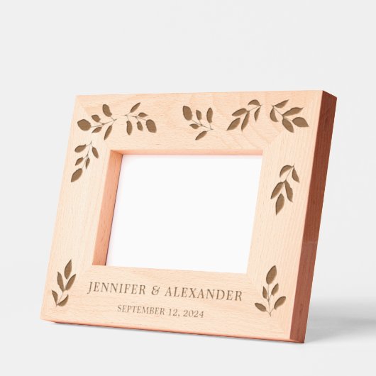 Elegantes botanisches Blätter Geätzte Rahmen (Links)