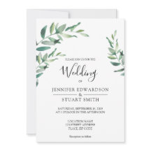 Elegantes botanisches Blätter Hochzeit