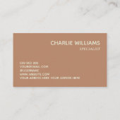 Elegantes botanisches Blätter Terrakotta Visitenkarte (Rückseite)