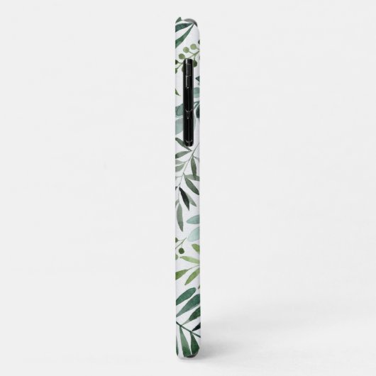 Elegantes botanisches Blätter Wasserfarbe Case-Mate iPhone Hülle (Hinten/Links)