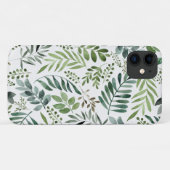 Elegantes botanisches Blätter Wasserfarbe Case-Mate iPhone Hülle (Rückseite (Horizontal))