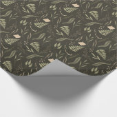 Elegantes botanisches Blätter Wrapping Paper Geschenkpapier (Ecke)