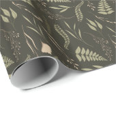 Elegantes botanisches Blätter Wrapping Paper Geschenkpapier (Rolleneckpunkt)