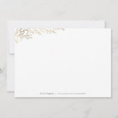 Elegantes botanisches Blattgold-Foto Save the Date Einladung (Rückseite)