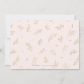 Elegantes botanisches Blattgold in Rosa Save the D Save The Date (Rückseite)