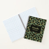 Elegantes botanisches Blattspiralmuster Notizblock (Innenseite)