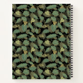 Elegantes botanisches Blattspiralmuster Notizblock (Rückseite)