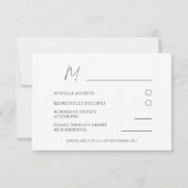 Elegantes botanisches Blattwerk Grünes UAWG RSVP Karte (Rückseite)