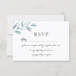 Elegantes botanisches Blattwerk RSVP Karte