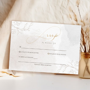 Elegantes botanisches Blumen-Einschluss-Schreiben RSVP Karte