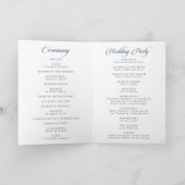 Elegantes botanisches Blumen- Hochzeitsprogramm mi Programm (Innenseite)