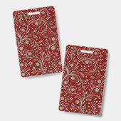 Elegantes botanisches Blumenmuster – Minimale Natu Ausweis (Vorder- & Rückseite)