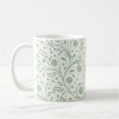 Elegantes botanisches Blumenmuster – Minimale Natu Kaffeetasse (Links)
