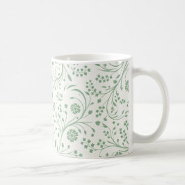Elegantes botanisches Blumenmuster – Minimale Natu Kaffeetasse
